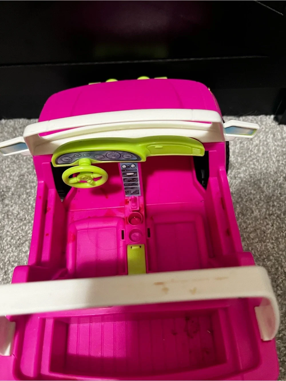 1999 Barbie Pink Jeep with Lime Green Accents